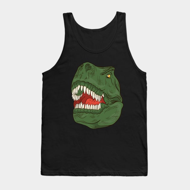 T-rex Head Tank Top by CatsAreAmazing1